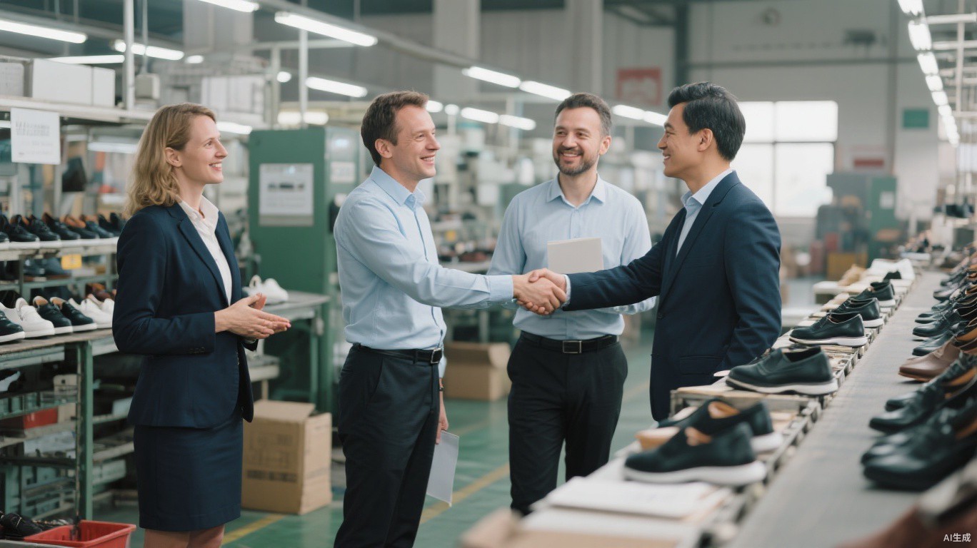 Buyer visiting reliable China shoe factory