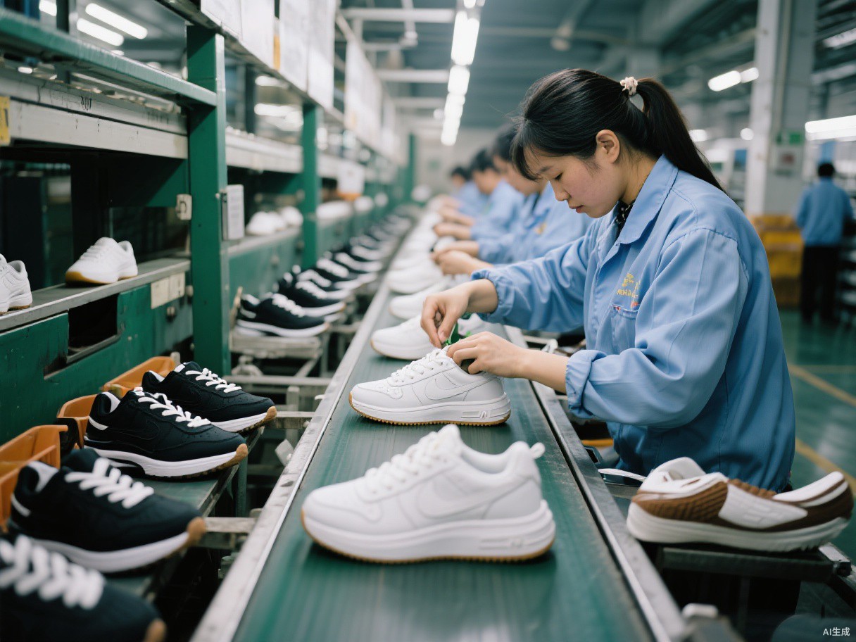 Footwear assembly line China OEM shoe factory lasting and sole pressing