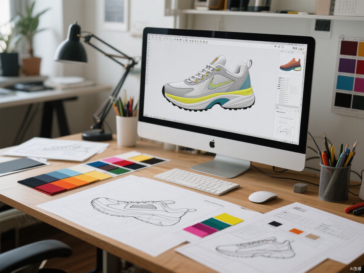 ODM shoe design studio with tech packs and 3D footwear design in China factory